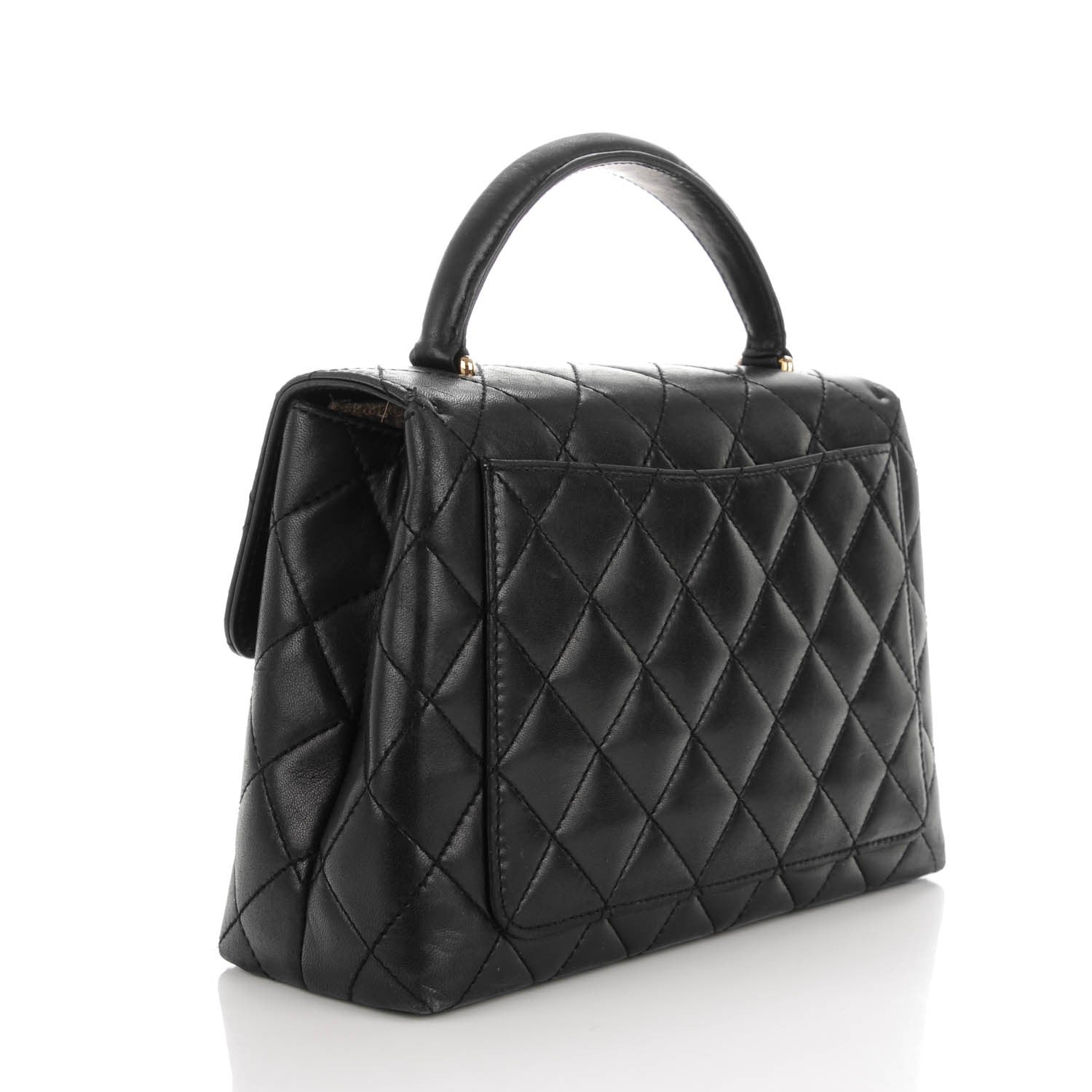 Chanel Lambskin Quilted Medium Kelly Flap Bag Black 3 of 10