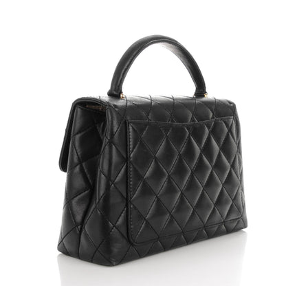 Chanel Lambskin Quilted Medium Kelly Flap Bag Black 3 of 10