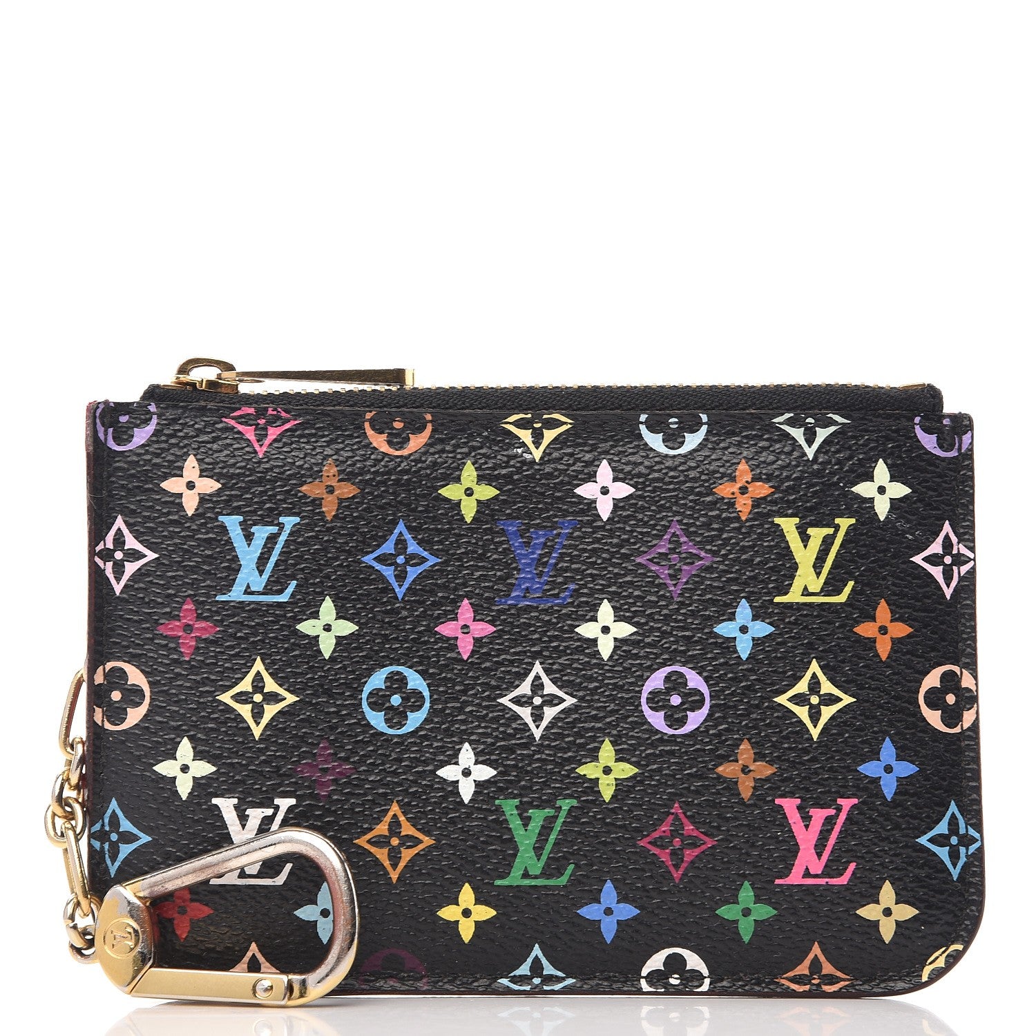 Louis Vuitton Monogram Multicolor Key Pouch Black Grenade 1 of 8