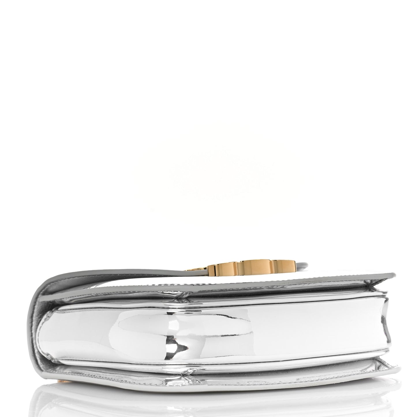Mirror Calfskin Teen Besace Chain Triomphe Silver