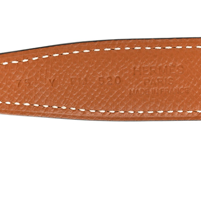 Hermes Swift Epsom 24mm Mini H Belt 75 30 Black Gold 5 of 6
