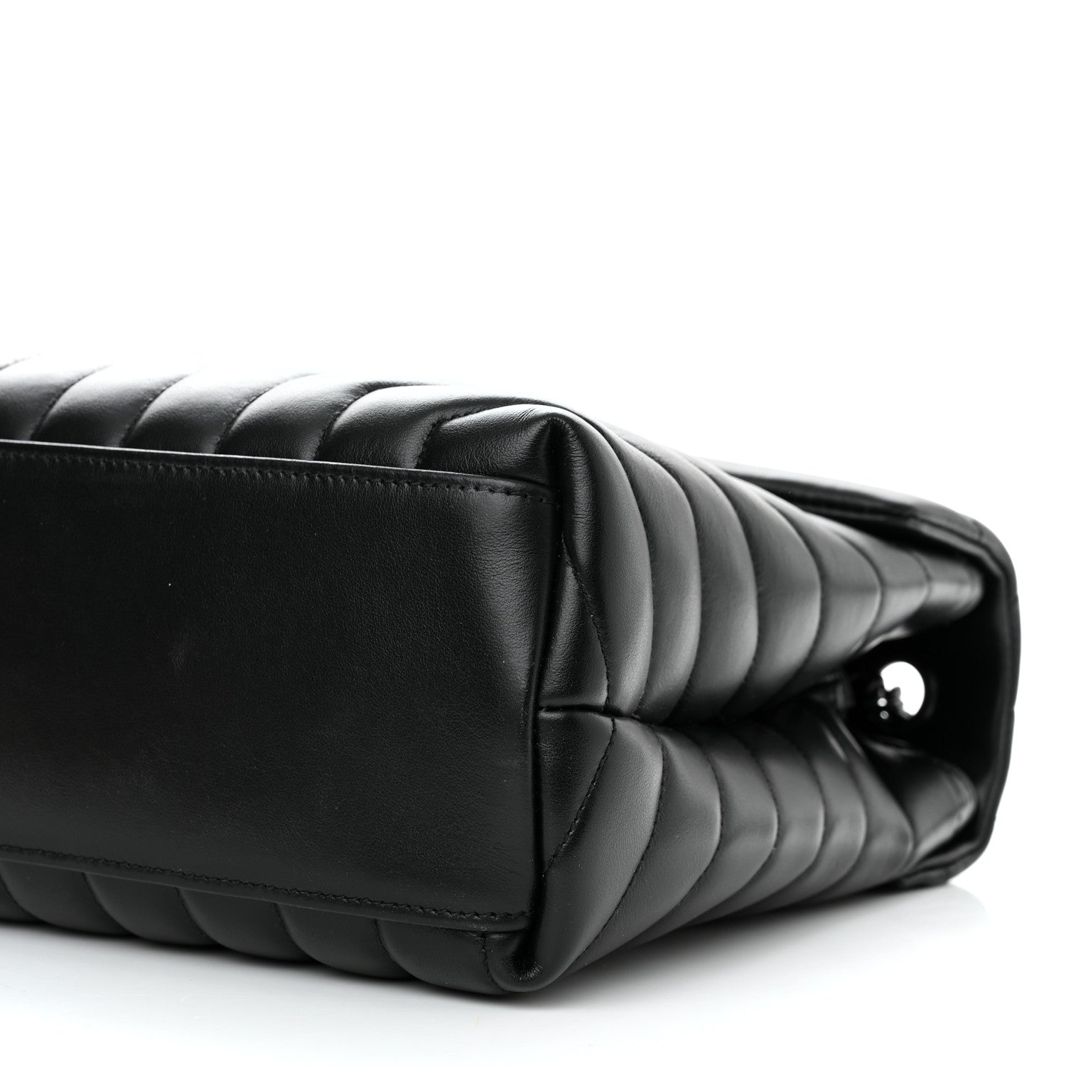 Saint Laurent Calfskin Y Quilted Monogram Monochrome Medium Loulou Chain Satchel Black 9 of 9