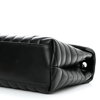 Saint Laurent Calfskin Y Quilted Monogram Monochrome Medium Loulou Chain Satchel Black 9 of 9