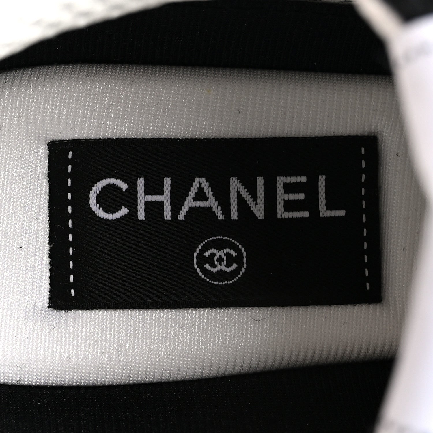 Chanel Mesh Suede Grained Calfskin Womens CC Sneakers 38 Black White 9 of 12