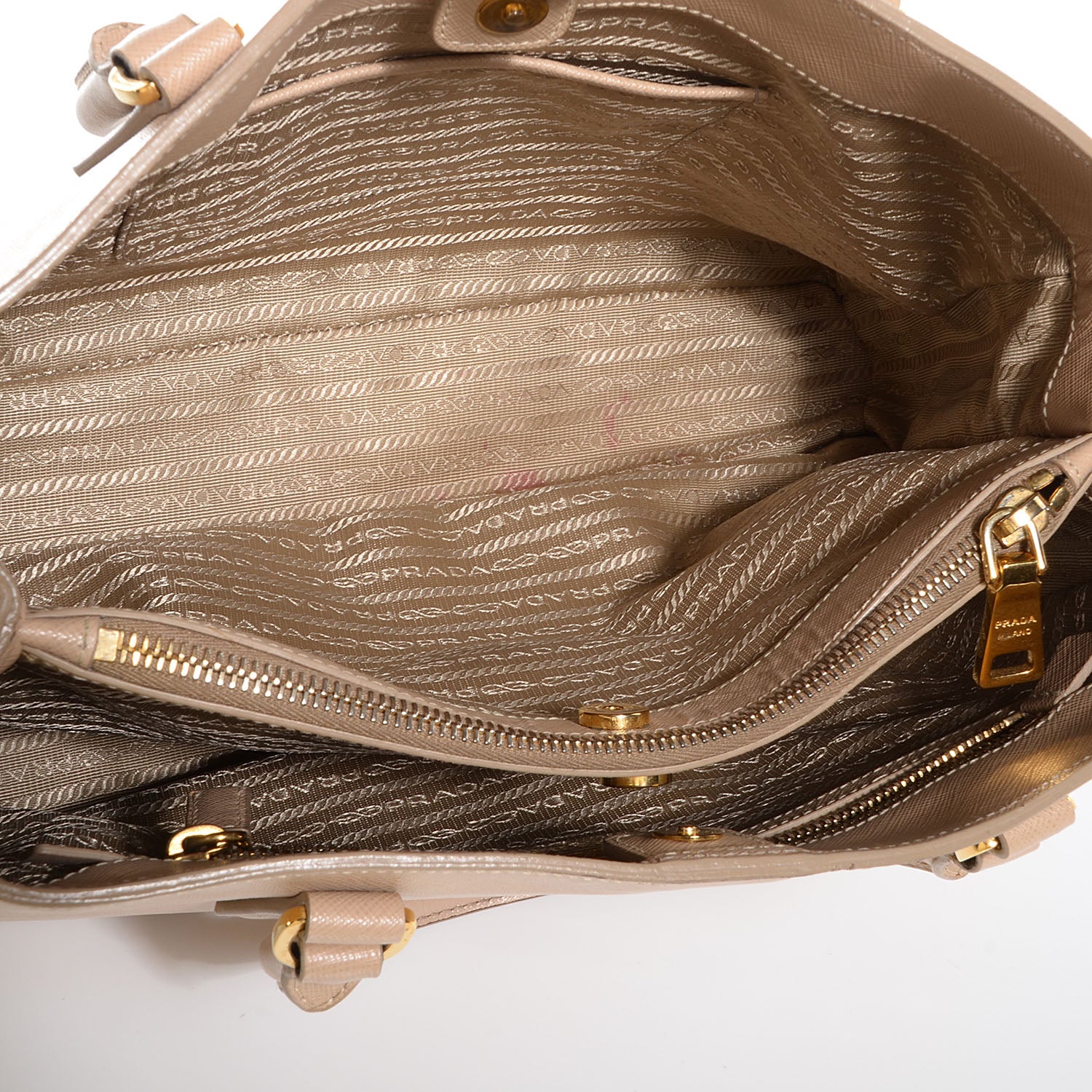 Prada Saffiano Lux Medium Tote Sabbia 6 of 11