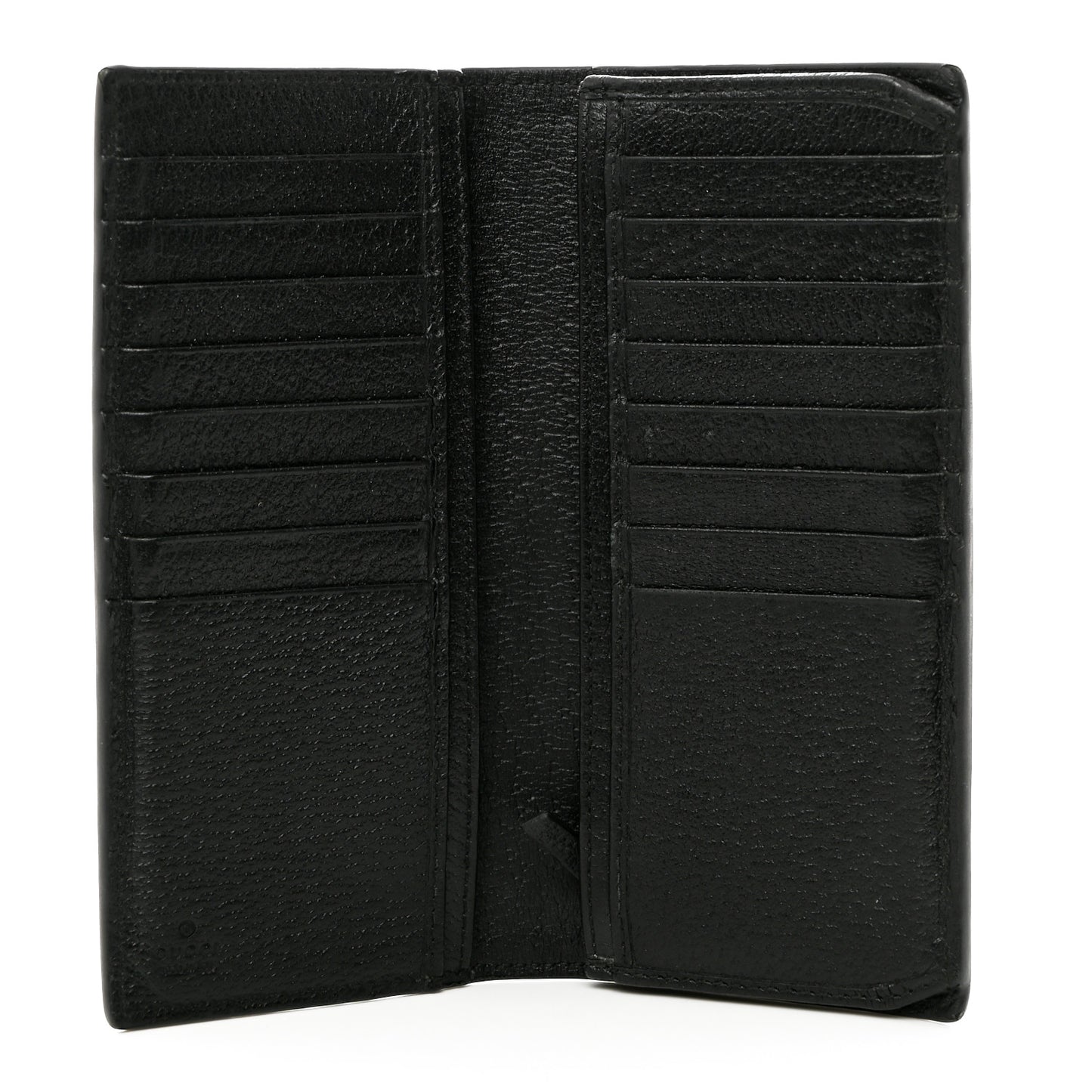 Calfskin Boar Effect GG Marmont Long Wallet Black