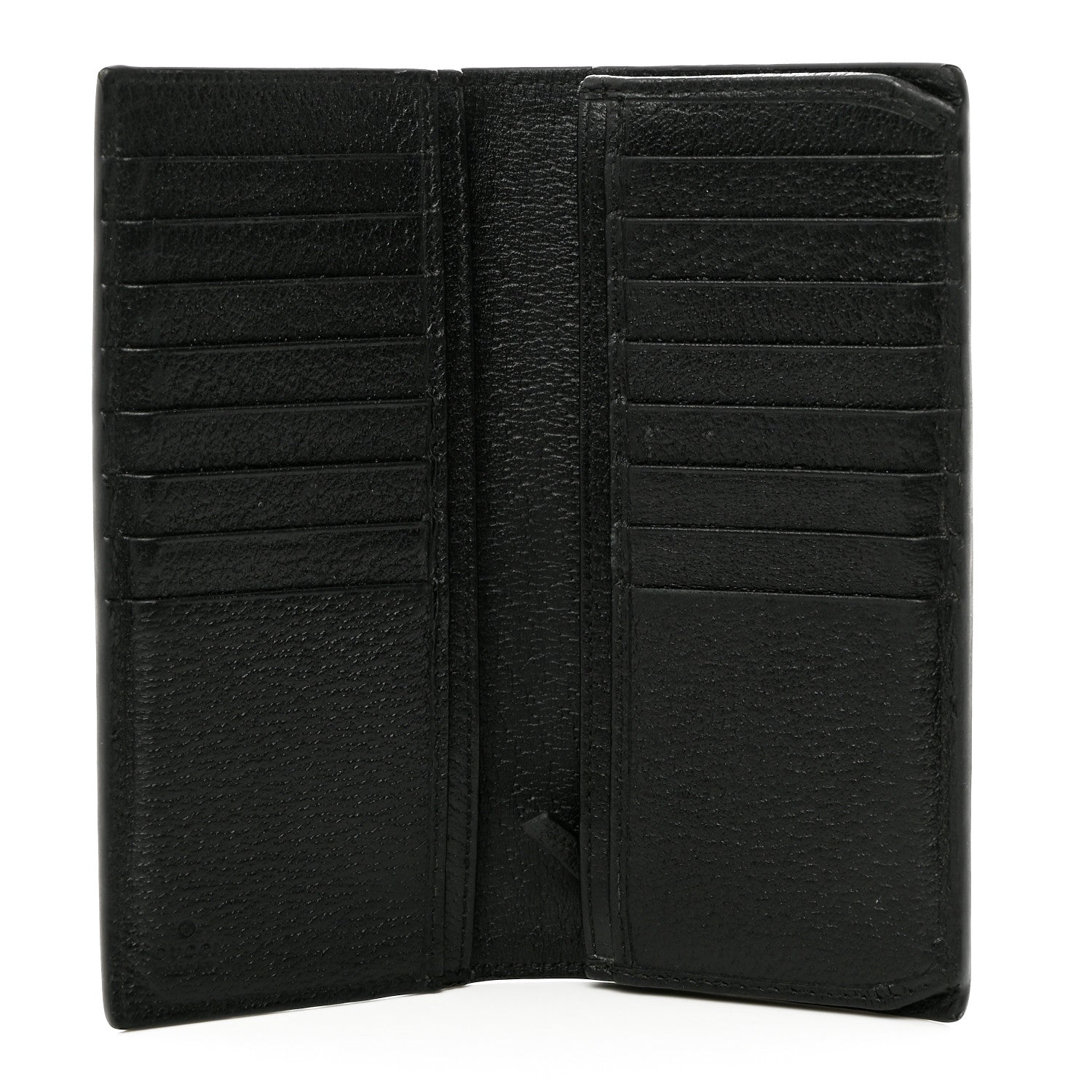 Gucci Calfskin Boar Effect GG Marmont Long Wallet Black 6 of 8