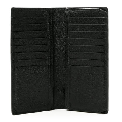 Gucci Calfskin Boar Effect GG Marmont Long Wallet Black 6 of 8