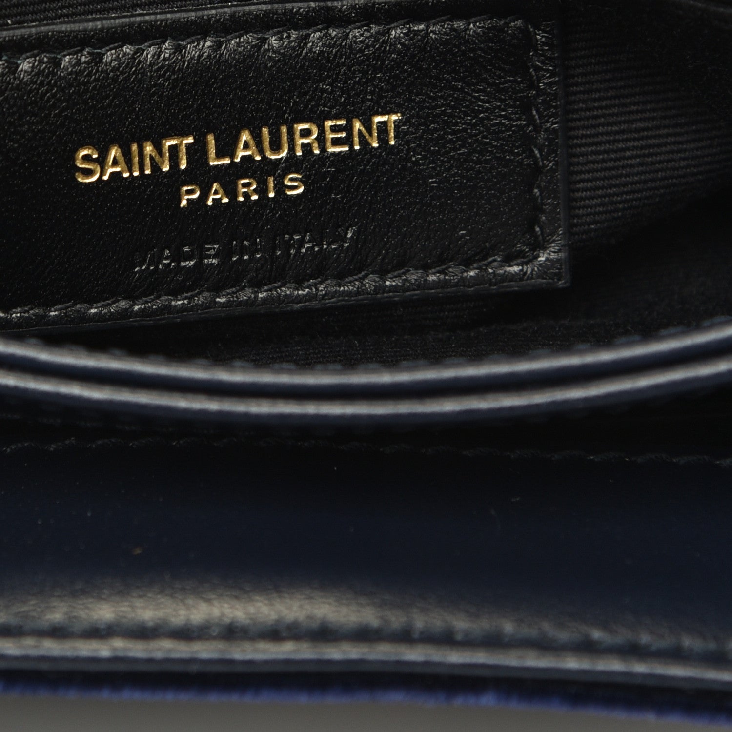 Saint Laurent Velvet Y Quilted Monogram Toy Loulou Crossbody Bag Navy 6 of 8