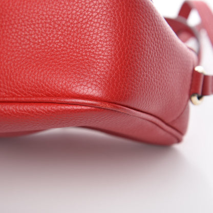 Gucci Pebbled Calfskin Small Soho Disco Bag Vibrant Red 10 of 11