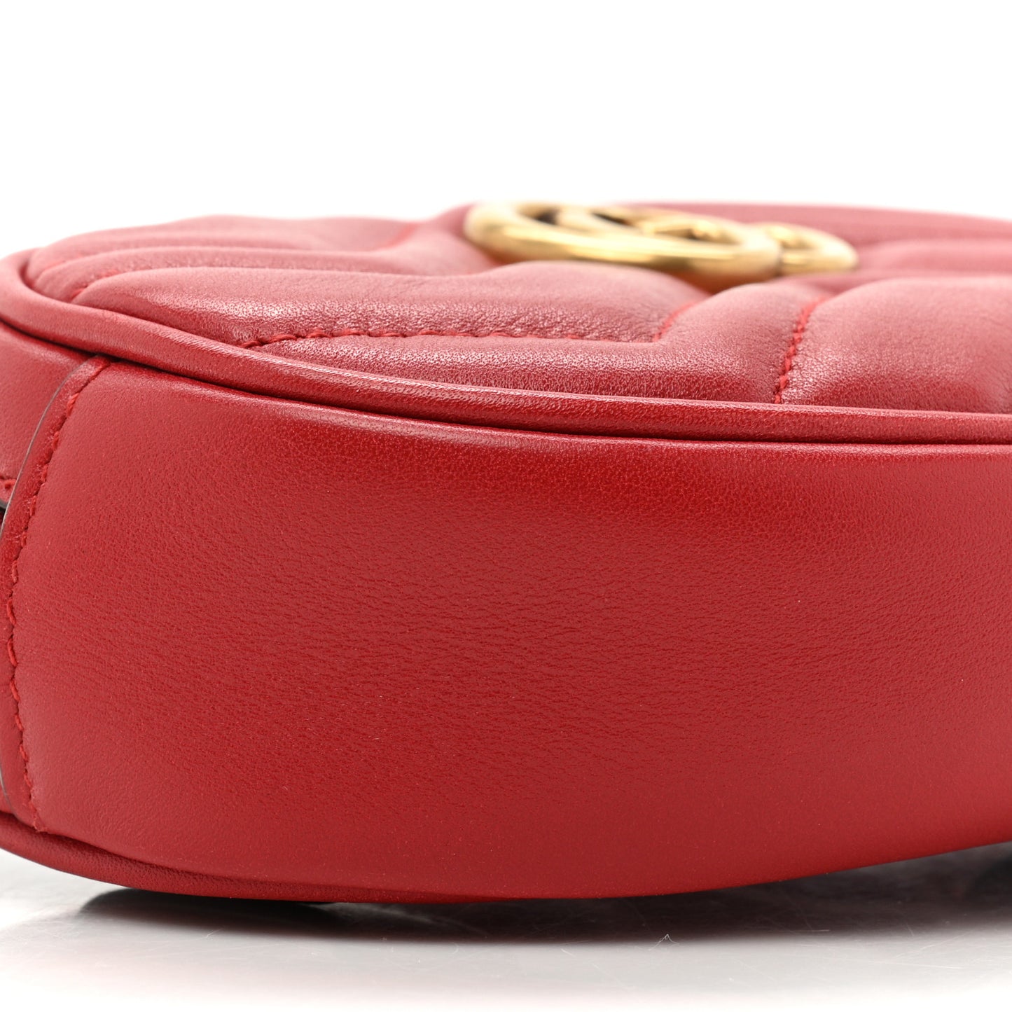 Calfskin Matelasse GG Marmont Belt Bag 85 34 Hibiscus Red