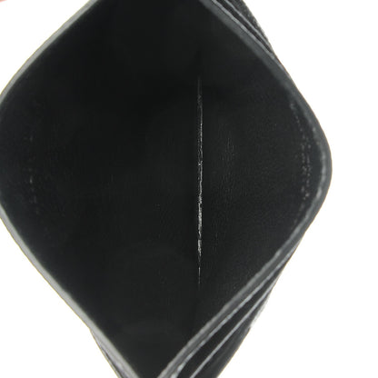 Saint Laurent Grain De Poudre Matelasse Chevron Monogram Credit Card Case Black 6 of 9
