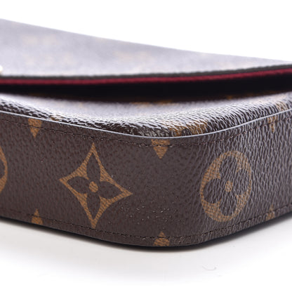 Louis Vuitton Monogram Pochette Felicie Chain Wallet Fuchsia 13 of 14