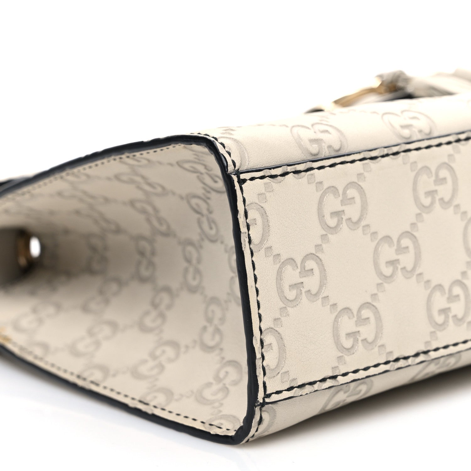 Gucci Guccissima Signature Medium Emily Chain Shoulder Bag Mystic White 9 of 10