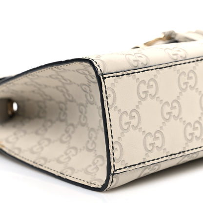 Gucci Guccissima Signature Medium Emily Chain Shoulder Bag Mystic White 9 of 10