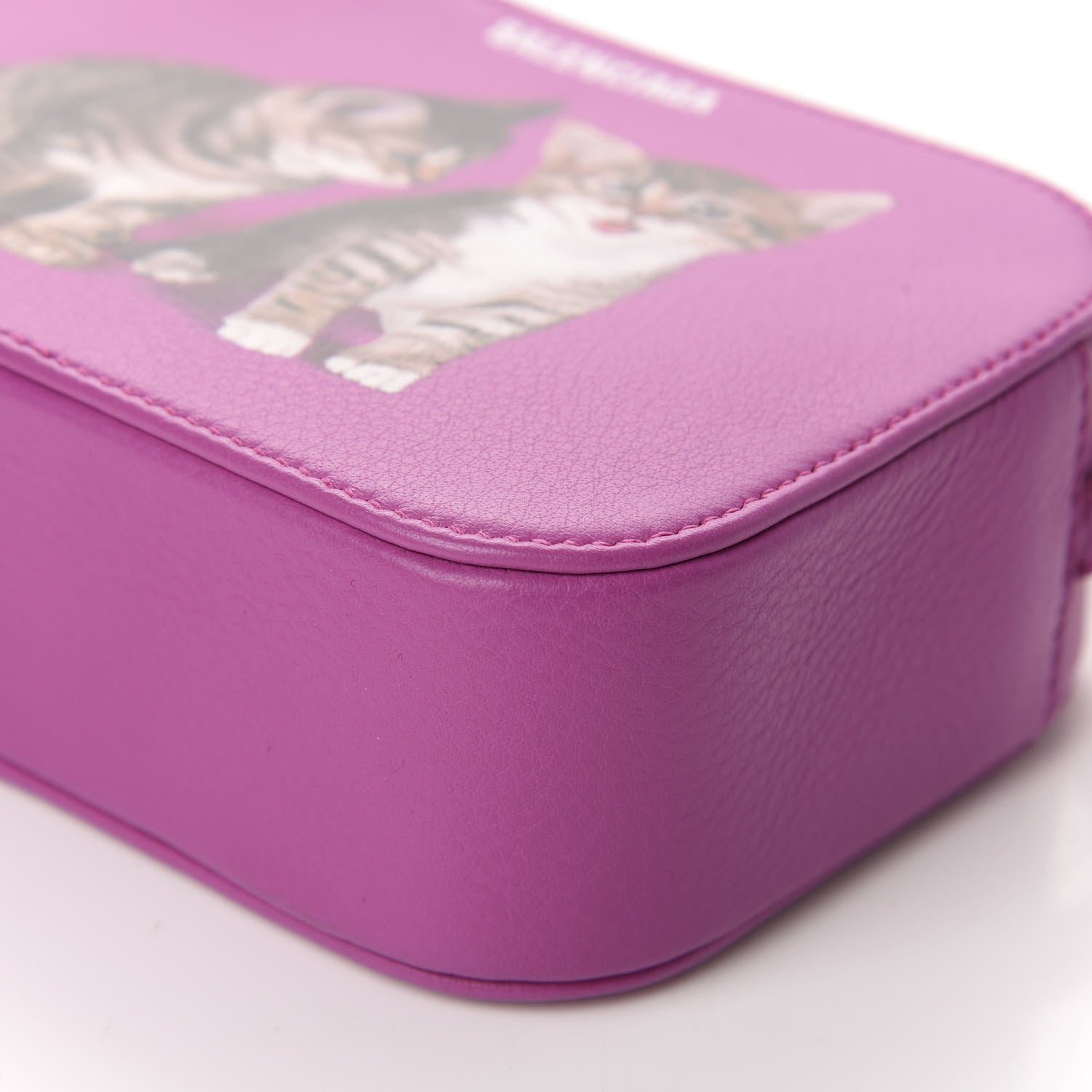 Balenciaga Calfskin Kittens Logo XS Everyday Camera Bag Fuchsia 7 of 10