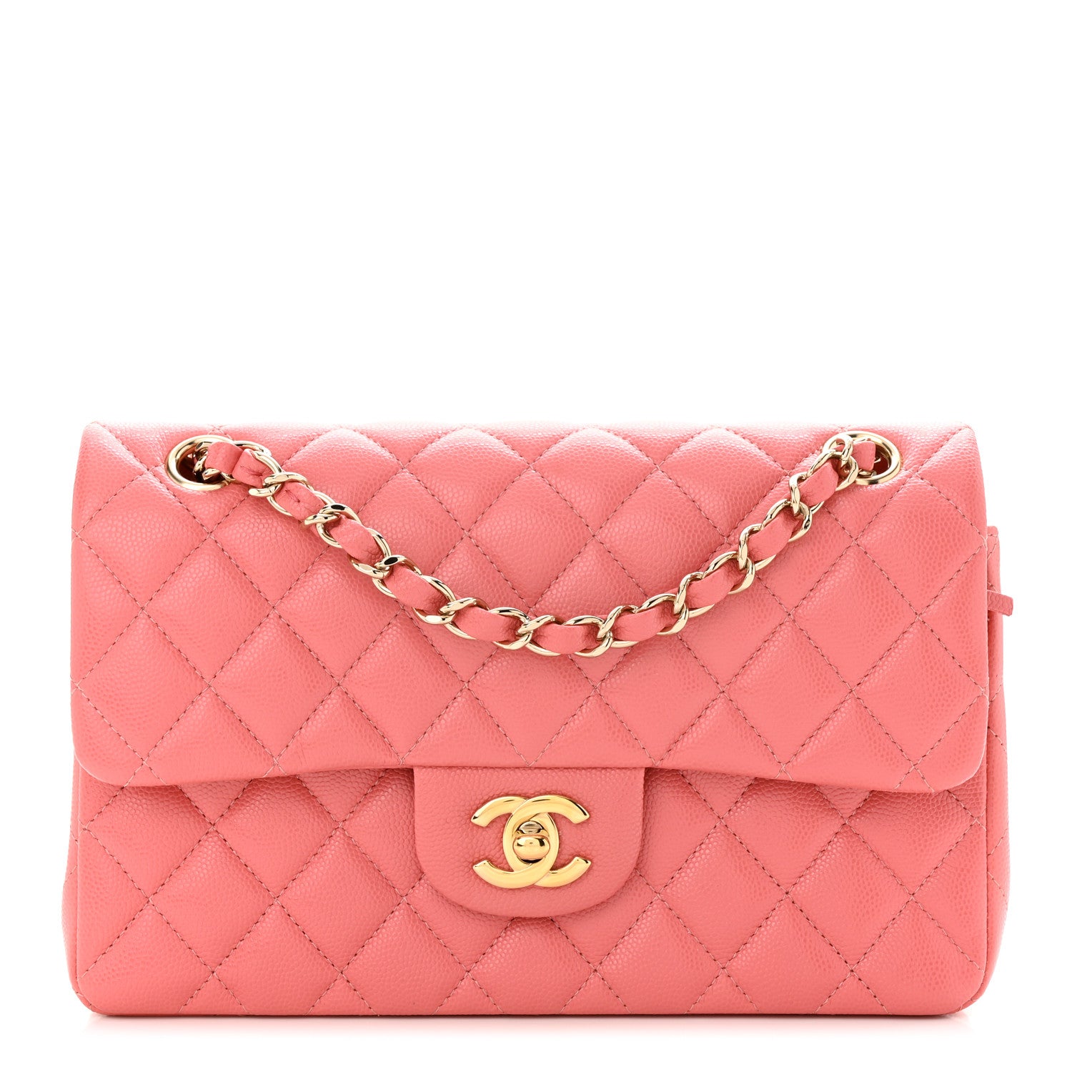 Chanel Caviar Quilted Small Double Flap Pink 1 of 11