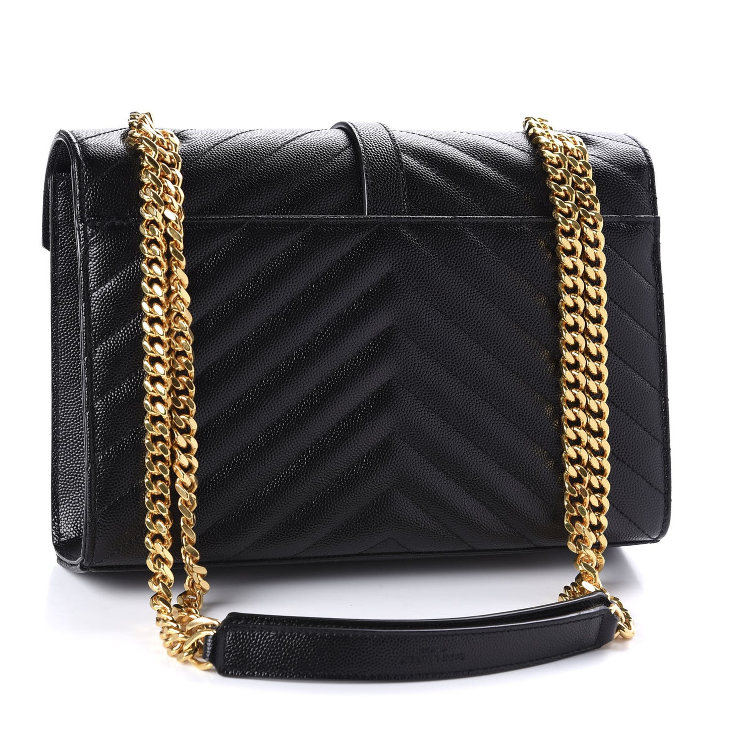 Grain De Poudre Matelasse Chevron Medium Monogram Satchel Black