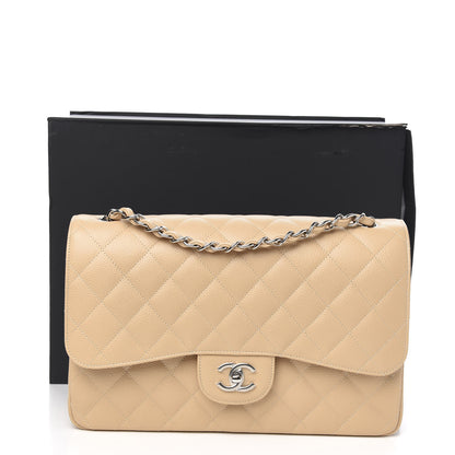 Chanel Caviar Quilted Jumbo Double Flap Beige Clair 10 of 10