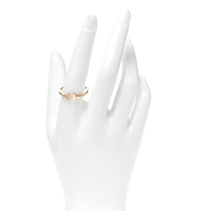 Tiffany 18K Yellow Gold T Wire Ring 61 9.25 2 of 5