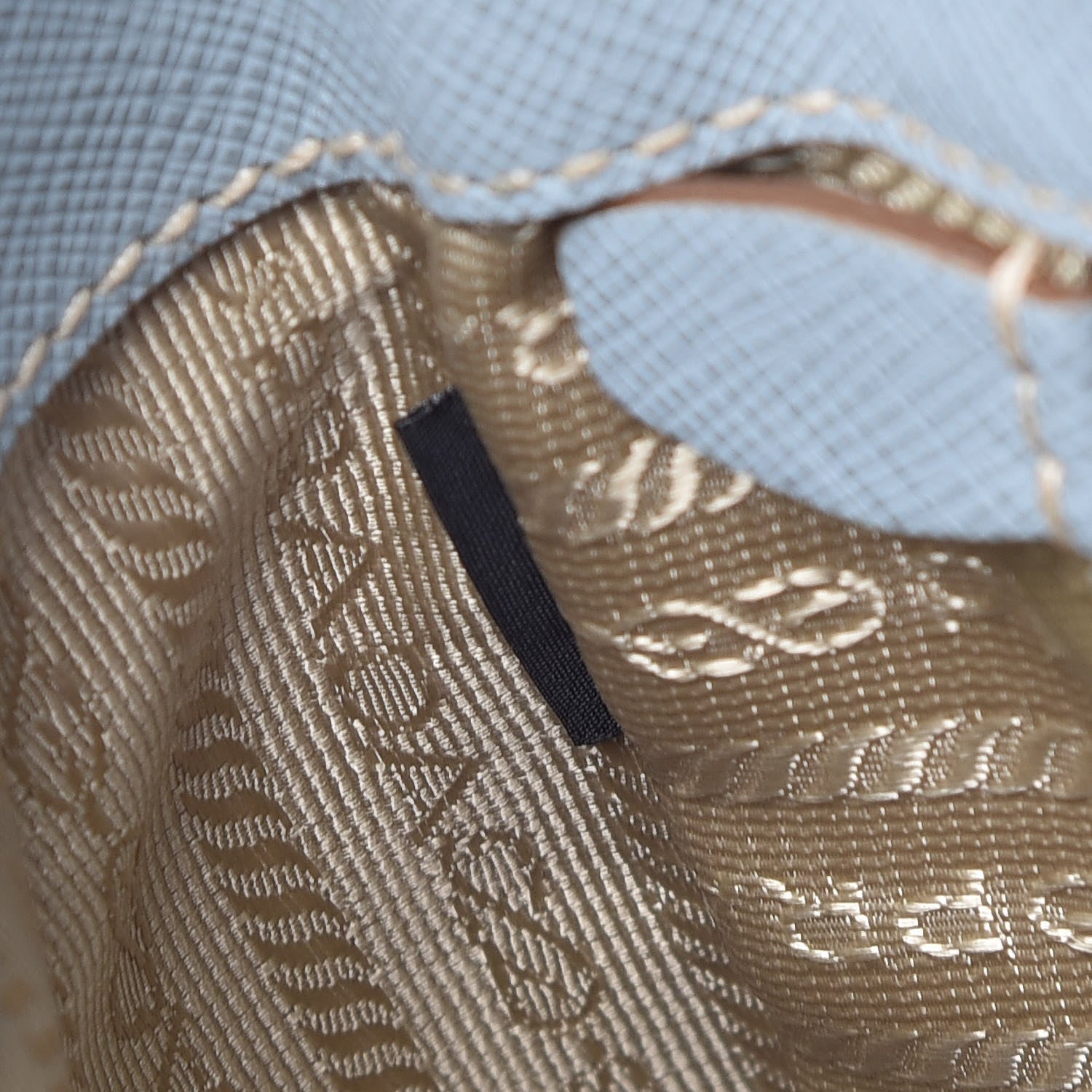 Prada Saffiano Lux Medium Bi-Color Tote Lago Talco 8 of 11