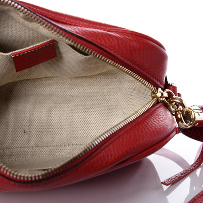 Gucci Pebbled Calfskin Small Soho Disco Bag Tabasco Red 4 of 12