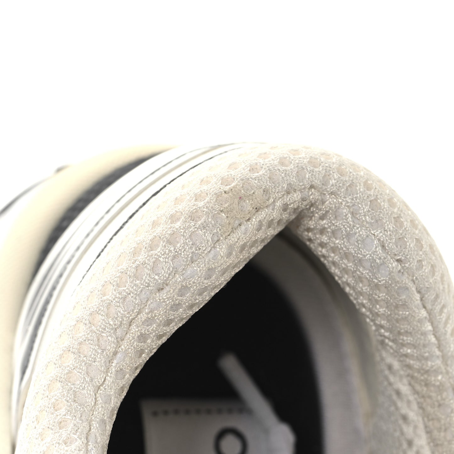 Fabric Laminated Calfskin Stretch CC Sneakers 35 White Silver