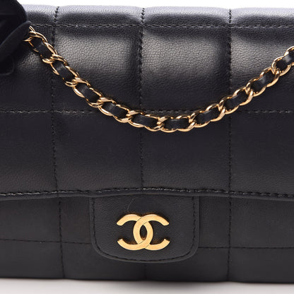 Chanel Lambskin Quilted Mini Chocolate Bar Camellia Flap Black 10 of 23