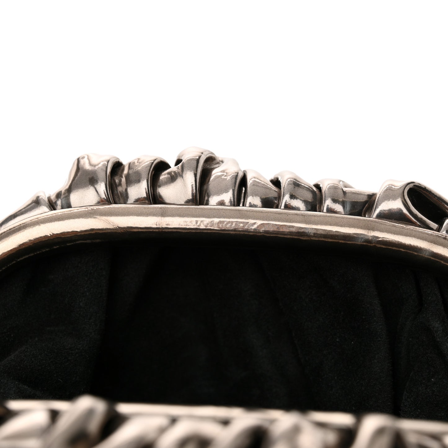Metallic Crushed Calfskin The Mini Pouch Anchor