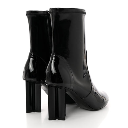Louis Vuitton Patent Uniformes Silhouette Ankle Boots 37 Black 4 of 10