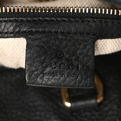 Gucci Pebbled Calfskin Medium Soho Chain Shoulder Bag Black 6 of 10