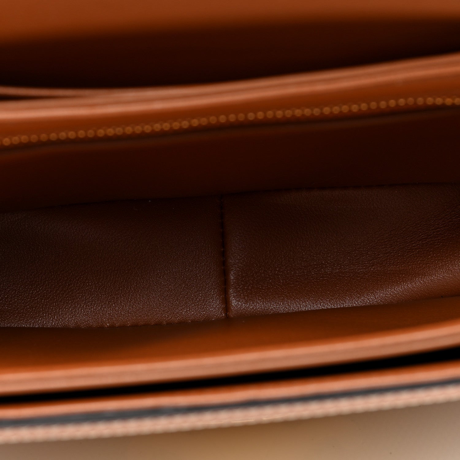 Celine Textile Calfskin Teen Triomphe Bag Natural Tan 5 of 9