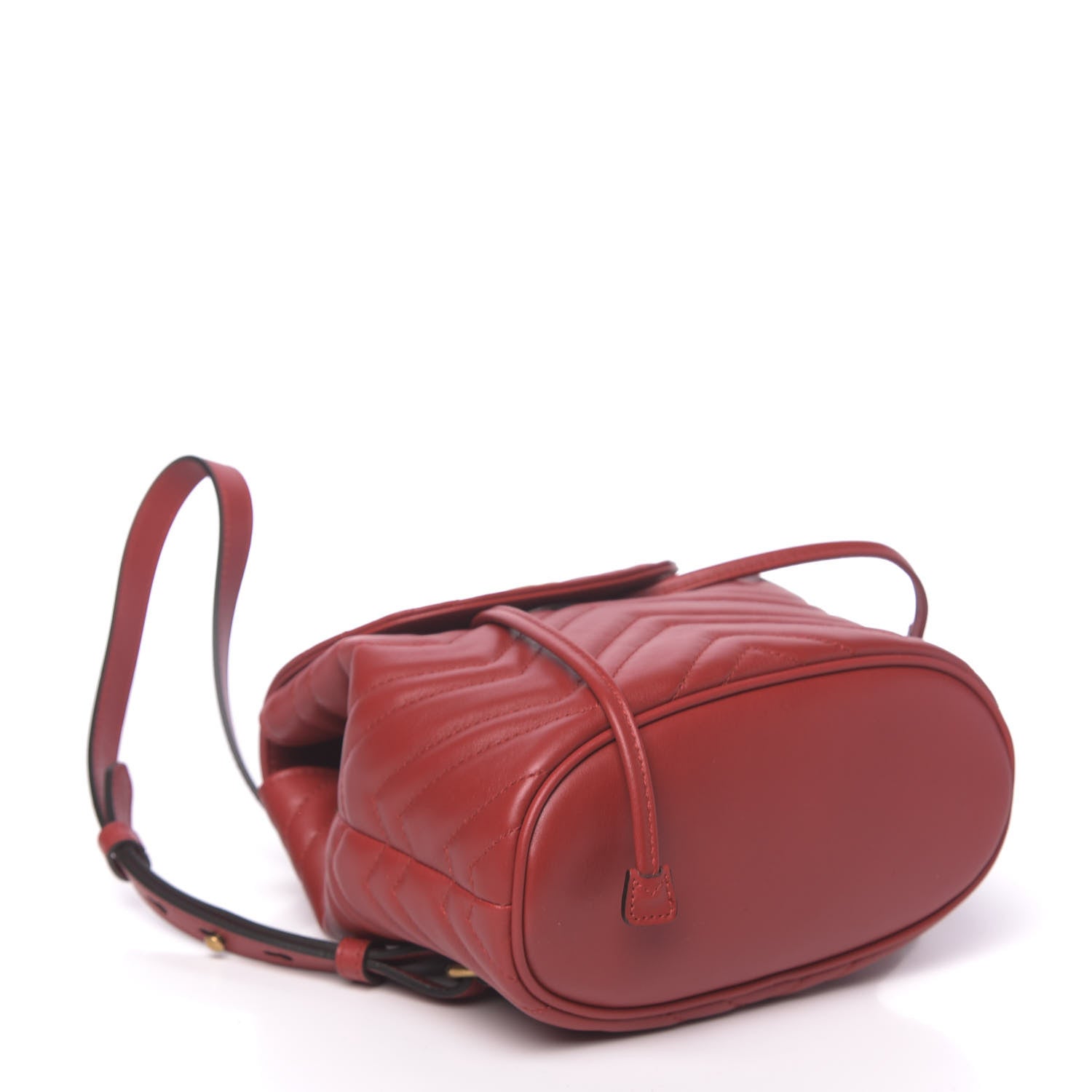 Gucci Calfskin Matelasse GG Marmont Flap Backpack Hibiscus Red 3 of 9