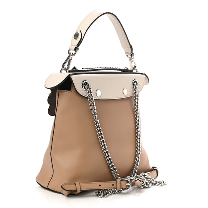 Fendi Vitello Century Pearl Bi-Color Scalloped Back to School Backpack Cuoio Camelia 3 of 9