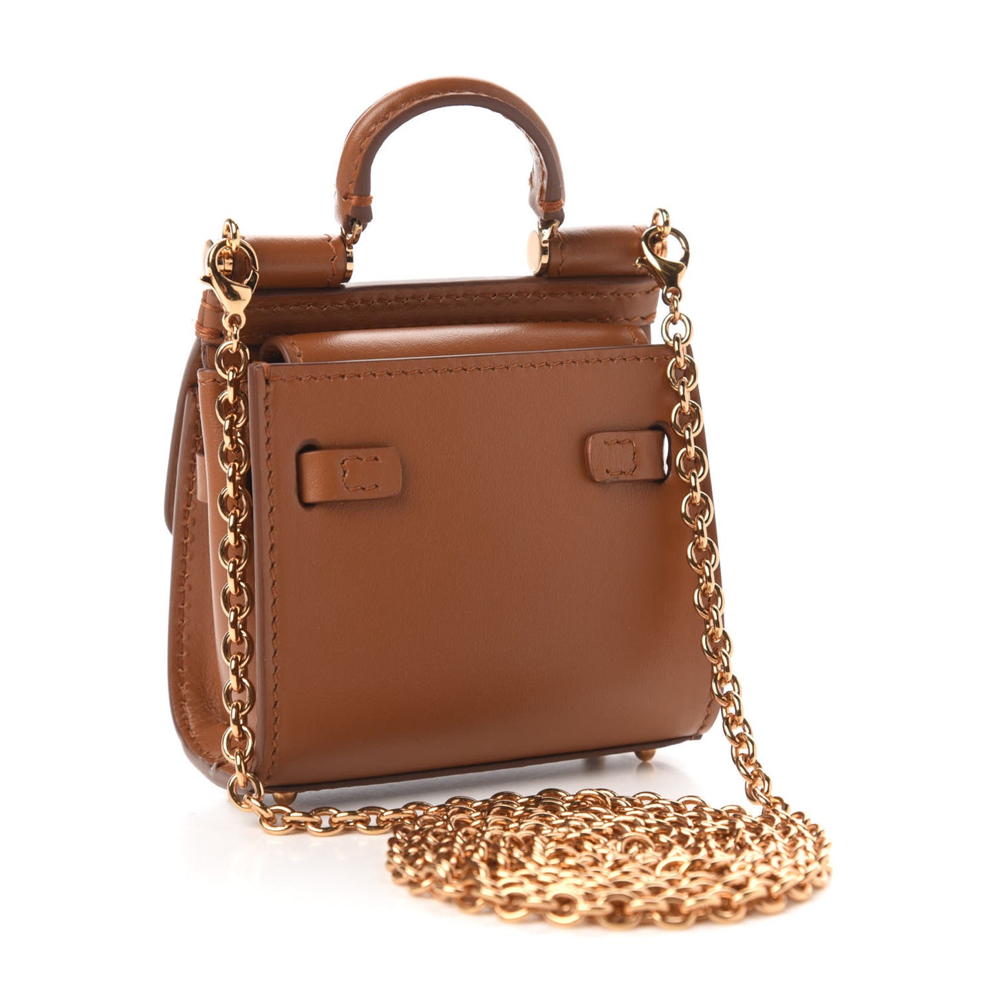 Calfskin Micro 58 Miss Sicily Satchel Brown