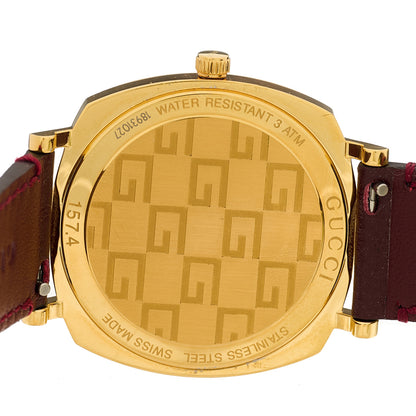 Gucci Stainless Steel Alligator 35mm Grip Quartz Watch Burgundy 4 of 5