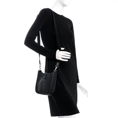 Hermes Taurillon Clemence Evelyne TPM Black 2 of 8