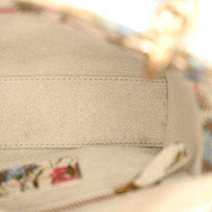 Christian Dior Calfskin Hibiscus Printed Embroidered Mini Lady Dior Beige Multicolor 12 of 14