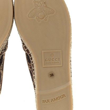 Gucci Lame Nappa GG Monogram Espadrilles 38 Brown Beige Light Bronze 8 of 14