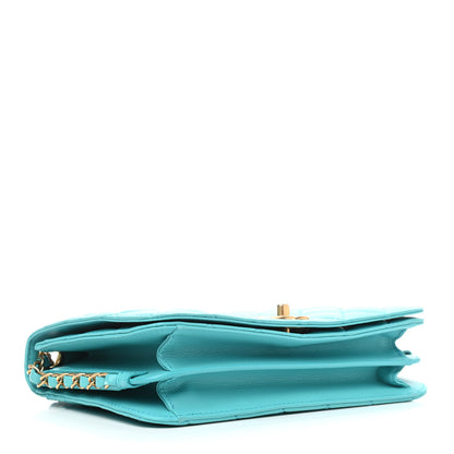 Chanel Calfskin Quilted Medium Everyday Chic Single Flap Turquoise 4 of 10