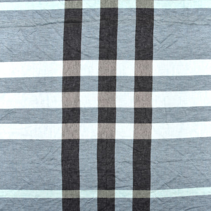 Burberry Linen Giant Exploded Check Lightweight Scarf Pale Blue 2 of 4