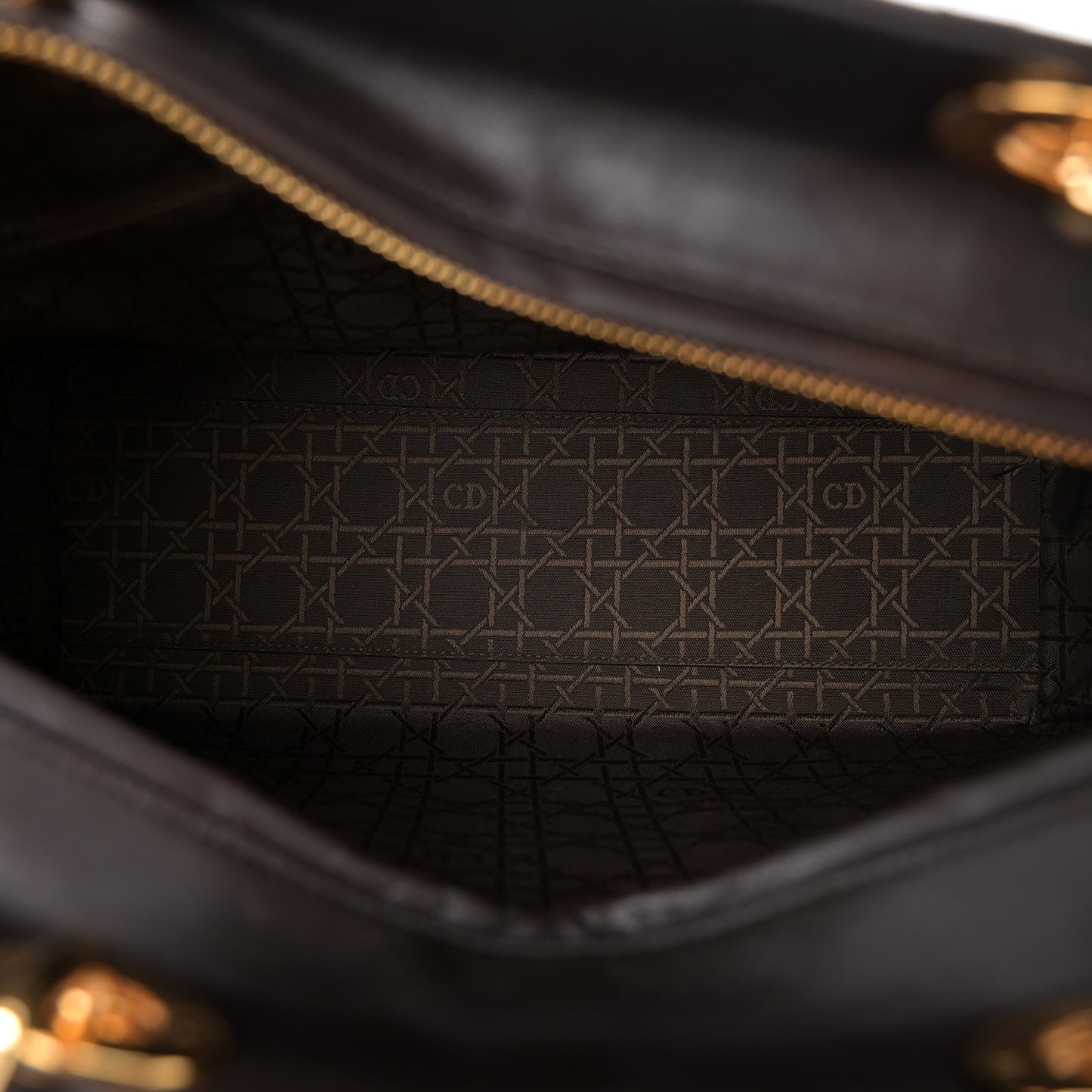Lambskin Cannage Large Lady Dior Brown
