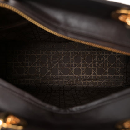 Christian Dior Lambskin Cannage Large Lady Dior Brown 5 of 10