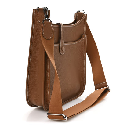Hermes Taurillon Clemence EVELYNE III PM Gold 3 of 11