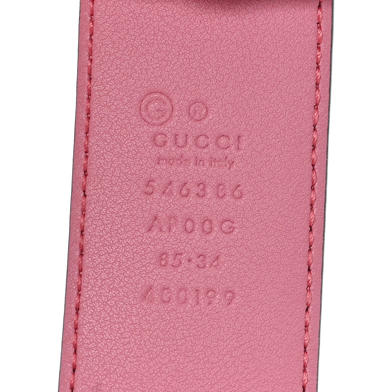 Gucci Moon Calfskin Interlocking G 37mm Belt 85 34 Glossy Pink 3 of 4