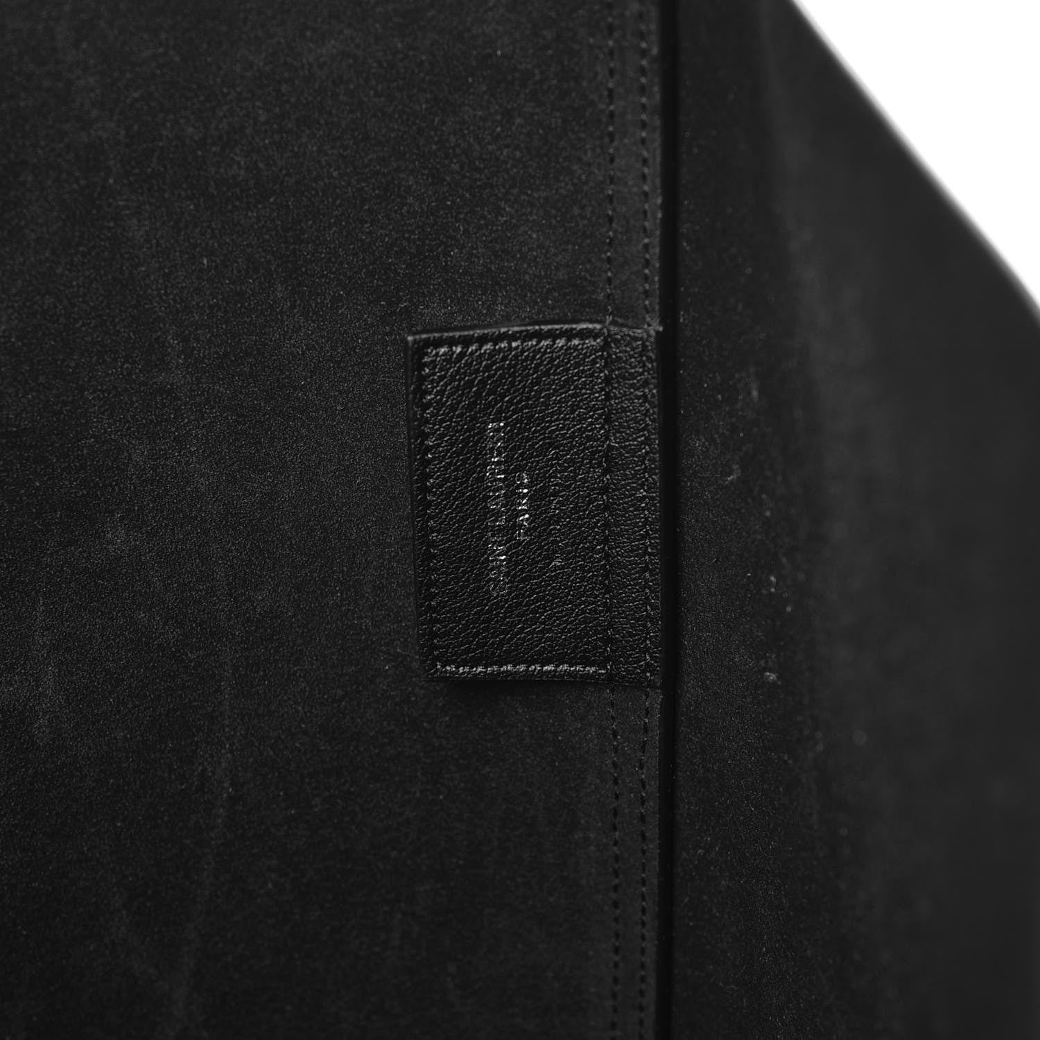 Saint Laurent Calfskin Large Fringe Shopping Tote Black 6 of 7