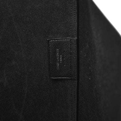 Saint Laurent Calfskin Large Fringe Shopping Tote Black 6 of 7