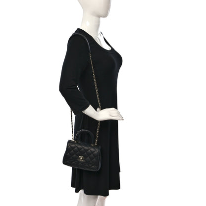 Chanel Caviar Quilted Extra Mini Coco Handle Flap Black 2 of 11