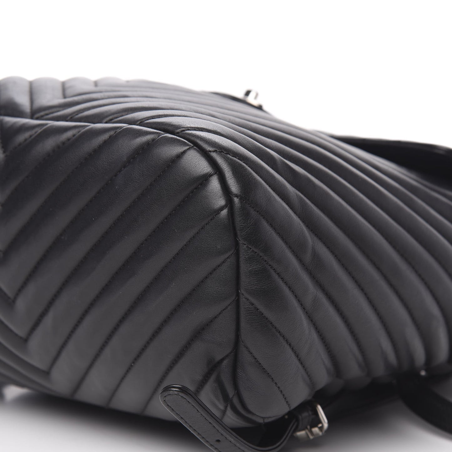 Calfskin Chevron Quilted Large Urban Spirit Backpack Black