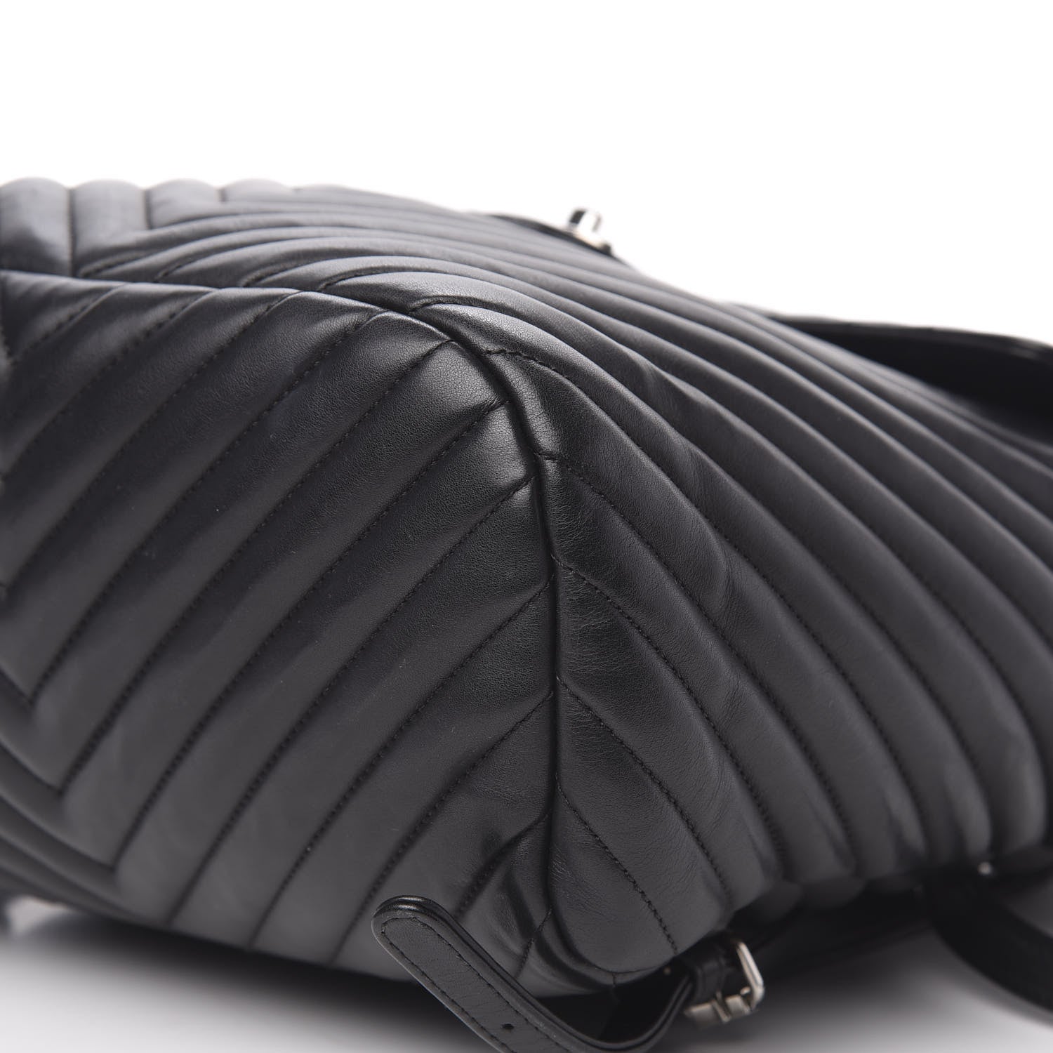 Chanel Calfskin Chevron Quilted Large Urban Spirit Backpack Black 9 of 11